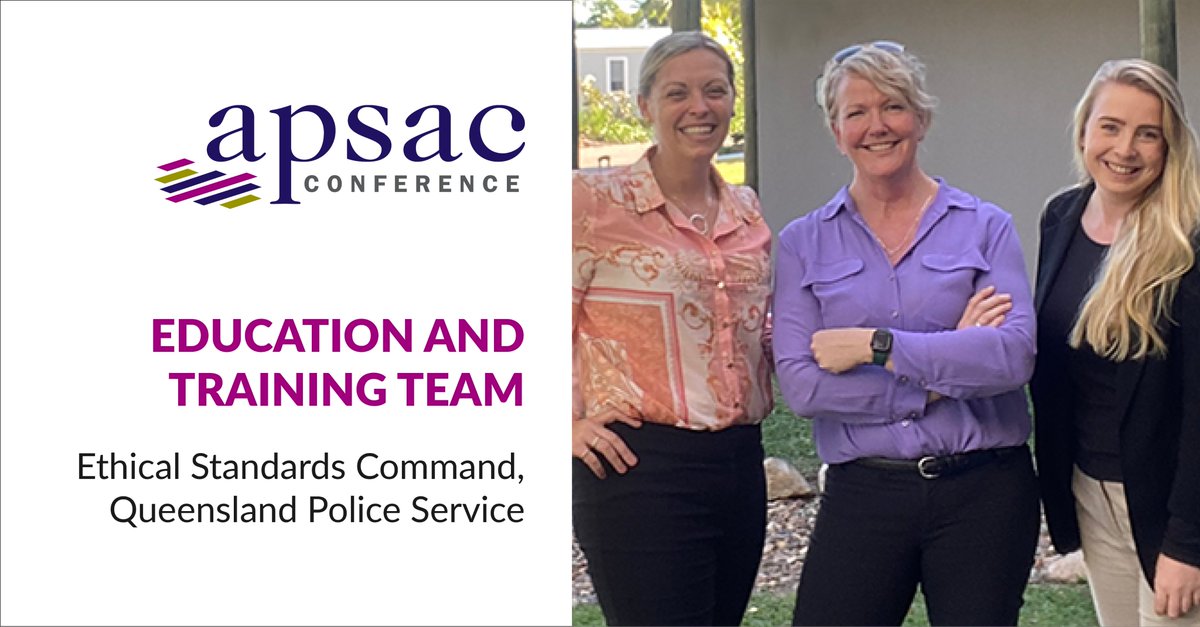 APSACC 2024
WORKSHOP A: COMBATING BARRIERS TO AN ETHICAL CULTURE
Full day: Monday 29 July 2024

The workshop covers ethical leadership, supporting active bystandership and the meaning of organisational values.

Register now!
aapevents.eventsair.com/apsacc2024/wor…