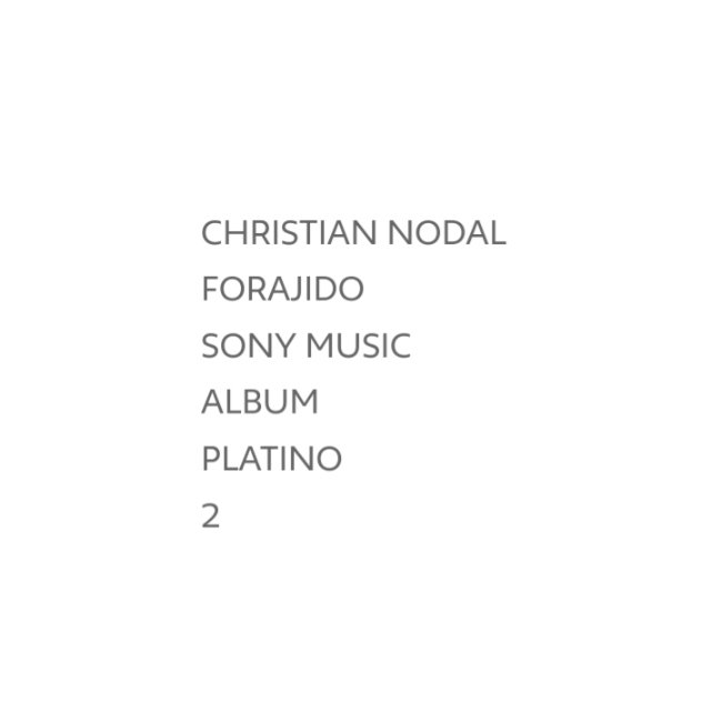 'Forajido' de Christian Nodal recibe certificación 2X PLATINO en México 🇲🇽 tras vender 280,000 unidades.
