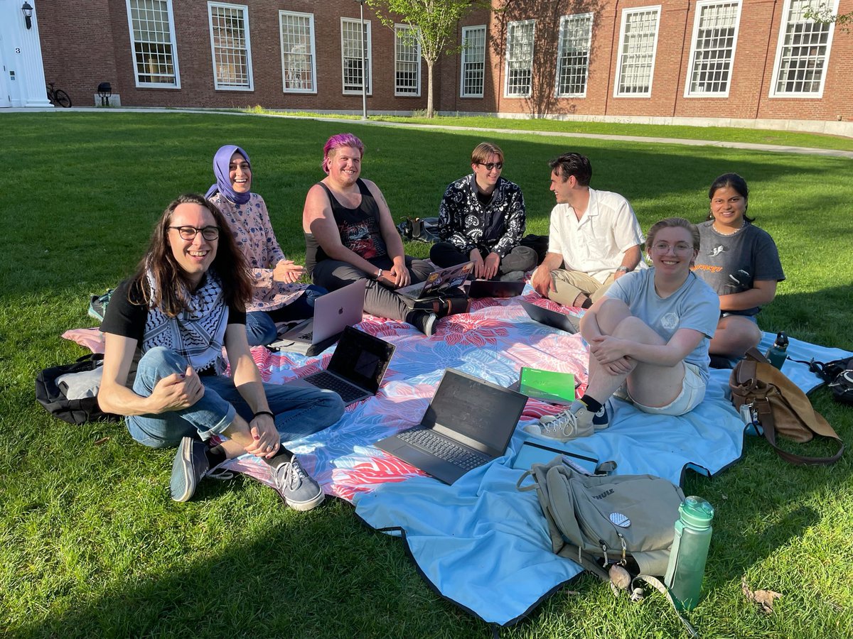 Weather is so good today, we had to have our class outside in the Green! #dartmouth #summer