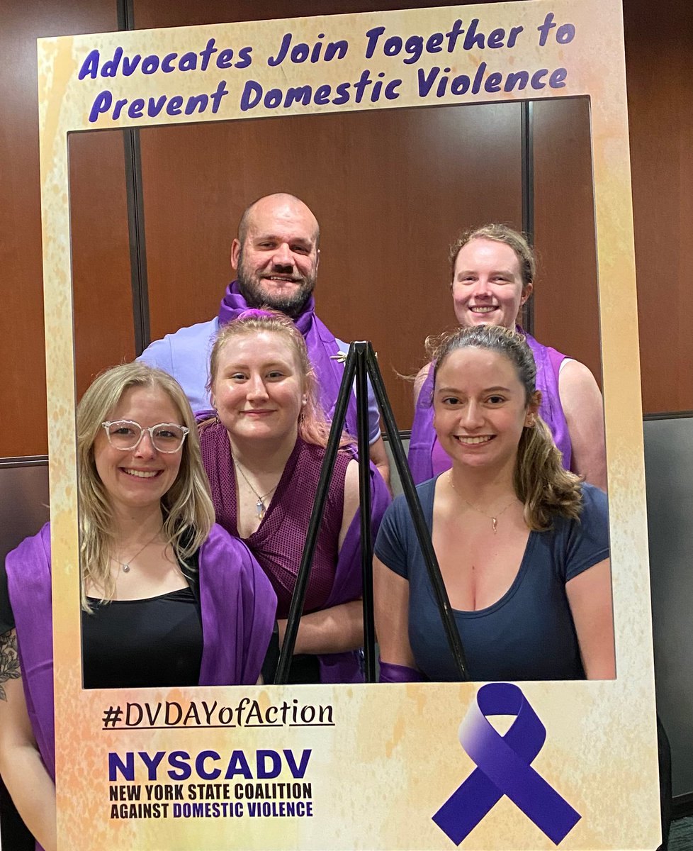 Student attorneys from the Family Violence and Women’s Rights Clinic traveled to Albany to participate in a Domestic Violence Legislative Day of Action. #UBuffalo #UBuffaloLaw