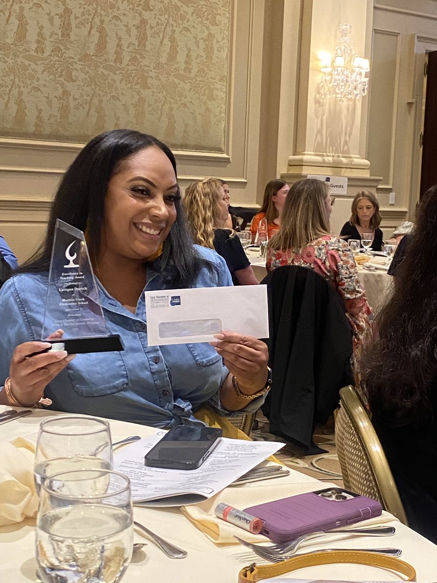 Congratulations to WCPSS AIG Teacher @latiquadortch for winning the Excellence in Teaching Award!!! <a href="/WCPSS_ALS/">ALS</a>