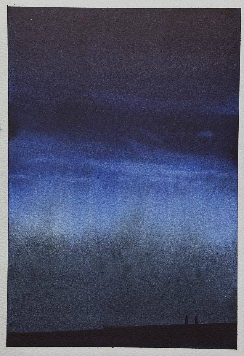 「静寂の夜」

#watercolor #水彩画 #透明水彩 #旅の詩 #光を運ぶ者