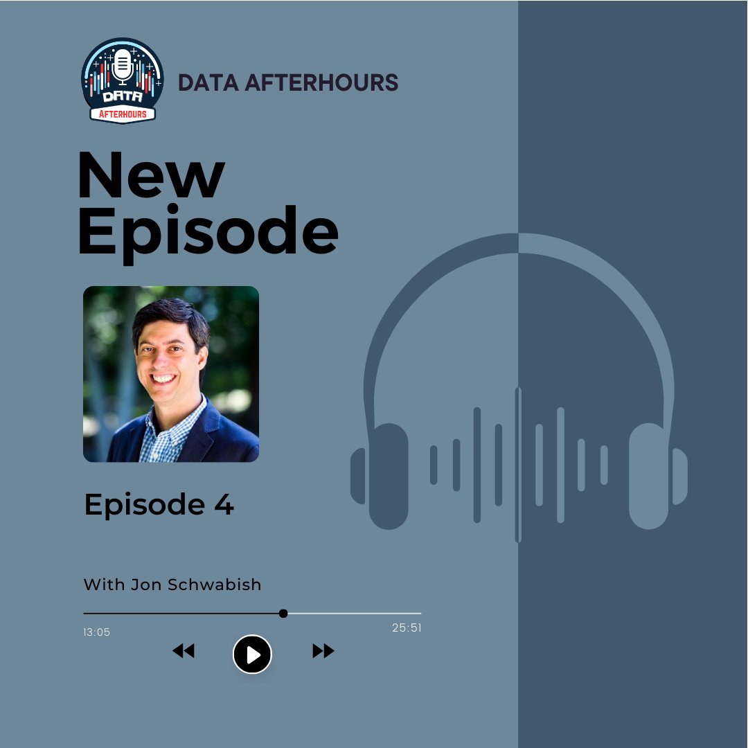 🚨🎙️Episode 4 of Data Afterhours featuring @jschwabish is LIVE! Jon shares his passion for officiating sports, building Lego, and presenting. Listen here bit.ly/3UGlovI or wherever you get your podcasts.
