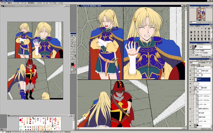 現在旧作品全セール中のワーズワースのシャロンの18禁同人漫画から「がんばれシャロンちゃんA」の 作業中の画像。
これを超える無駄な脱衣差分漫画はもう作らない…と言うか作る気がしない。😅
興味があったら買ってね。😉
FANZA
豪華版 https://t.co/xE6awP7FFz
通常版 https://t.co/4HgaOz4qXZ 