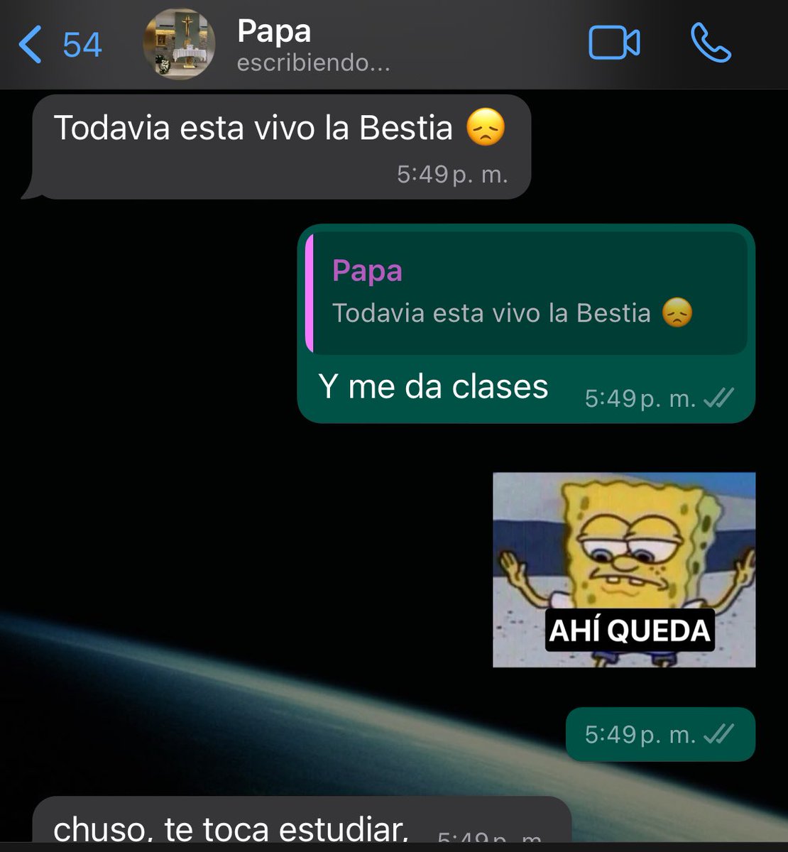 Mi papá recordando sus traumas de la universidad