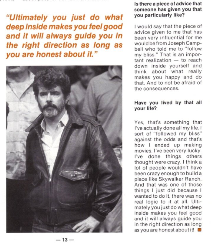 Happy 80th birthday to the Maker. George, if I could meet you, I'd just like to say thank you