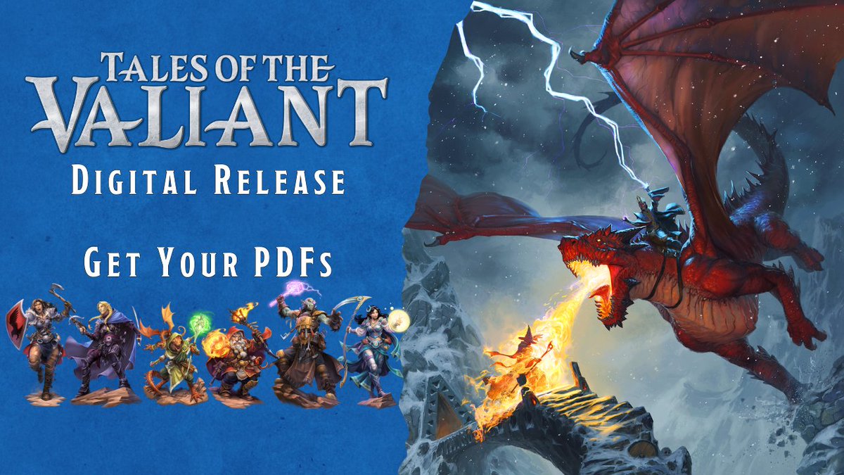 In case you missed all of the action this weekend, TOV is digitally here! Books are on the way, but grab your PDFs now 📘 ✨: bit.ly/TOV-PDFs #TOV | #DND | #ttrpg