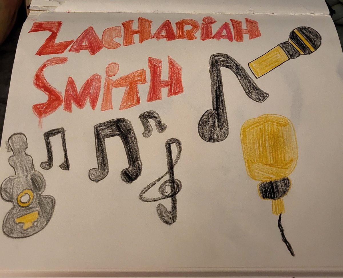 throwback to this awesome picture i drew for @ZachariahSmith got to love music and rock and role!!! 🤟🏻