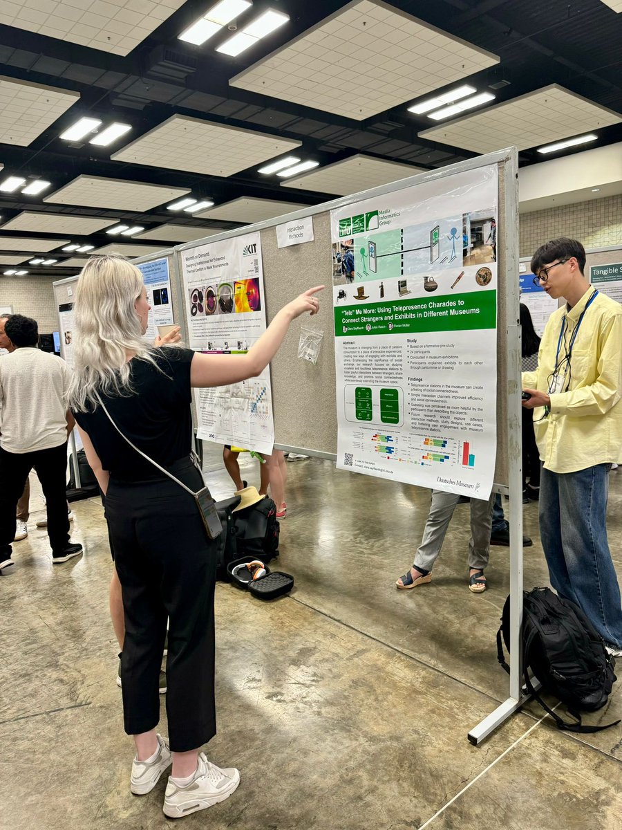 Clara Sayffaerth presented a poster on tele presence to connect people in the museum space at #CHI2024