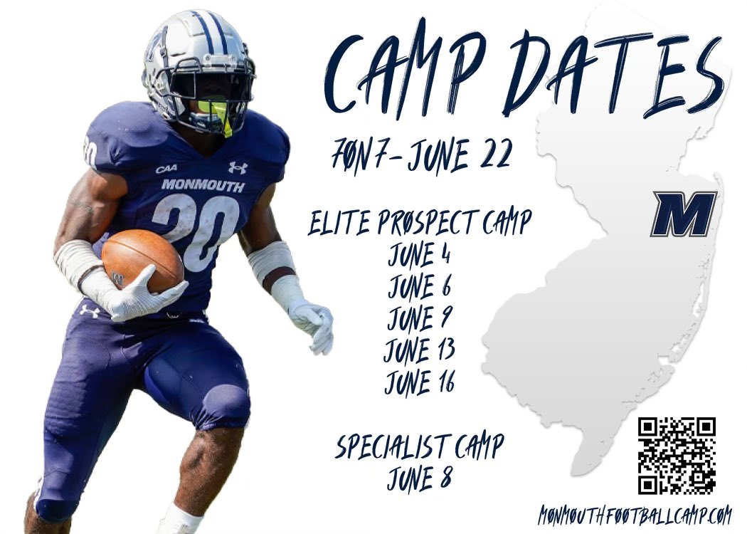 Less than 4 weeks away from the most live action specialist camp around!! Can’t wait to work with the best of the best specialist the area can offer!! #TheElite #FlyHawks @MUHawksFB footballcamps.monmouthhawks.com