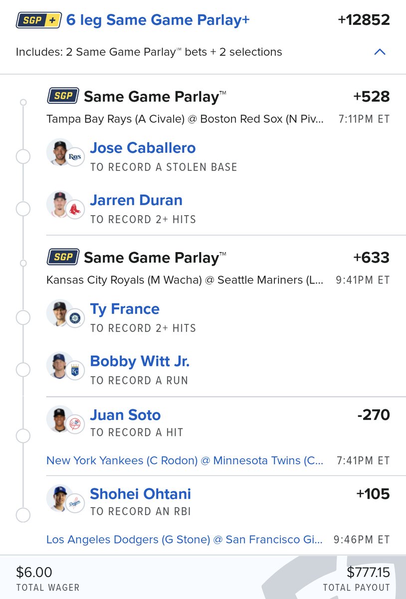 🚨 Tuesday night MLB ⚾️ 🚨 
Pitchers, hitters & base stealers. Play your faves solo, make your own or tail. Have fun with it. Be responsible about it.
#gamblingX #mlbbets #mlbparlay #baseballparlay #fanduel #hitterprops #strikeoutprops #pitcherprops #samegameparlay #phillybetbros