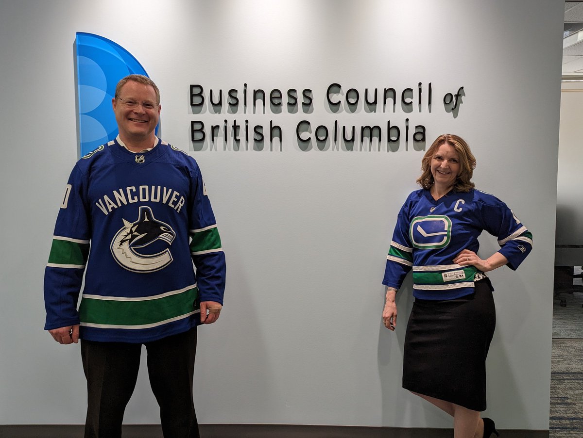 Hey, @BizCouncilAB, ready for a friendly wager on the series? The BCBC team is feeling pretty good about our odds. Go #Canucks Go! #NHLPlayoffs #CanucksVsOilers