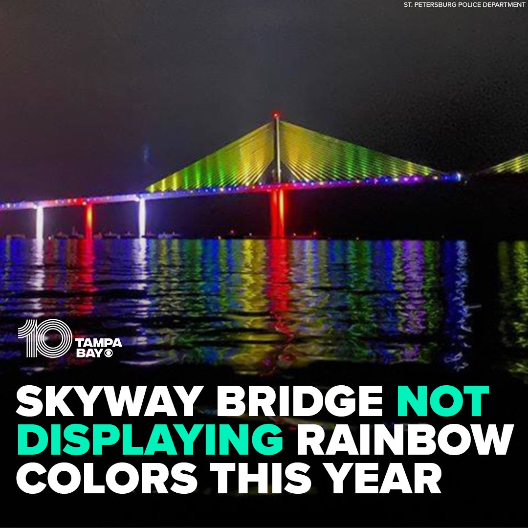 LIGHTS OUT 🌈 This summer, the Sunshine Skyway Bridge will not recognize a handful of awareness events, including Pride. WHAT'S HAPPENING INSTEAD: wtsp.com/article/news/l…