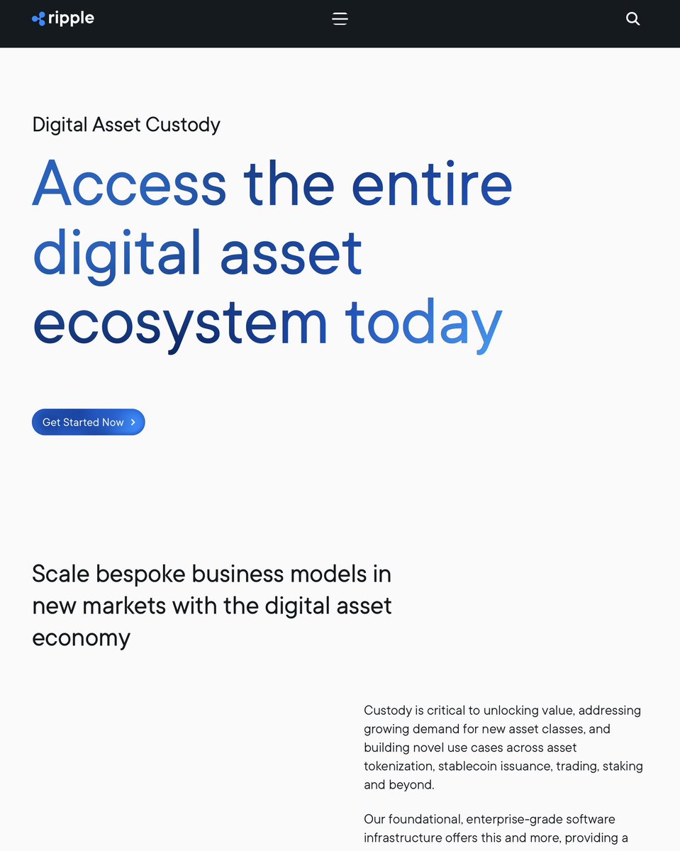 Ripple is now a complete Digital Asset Custody Service.

#Metaco XRP