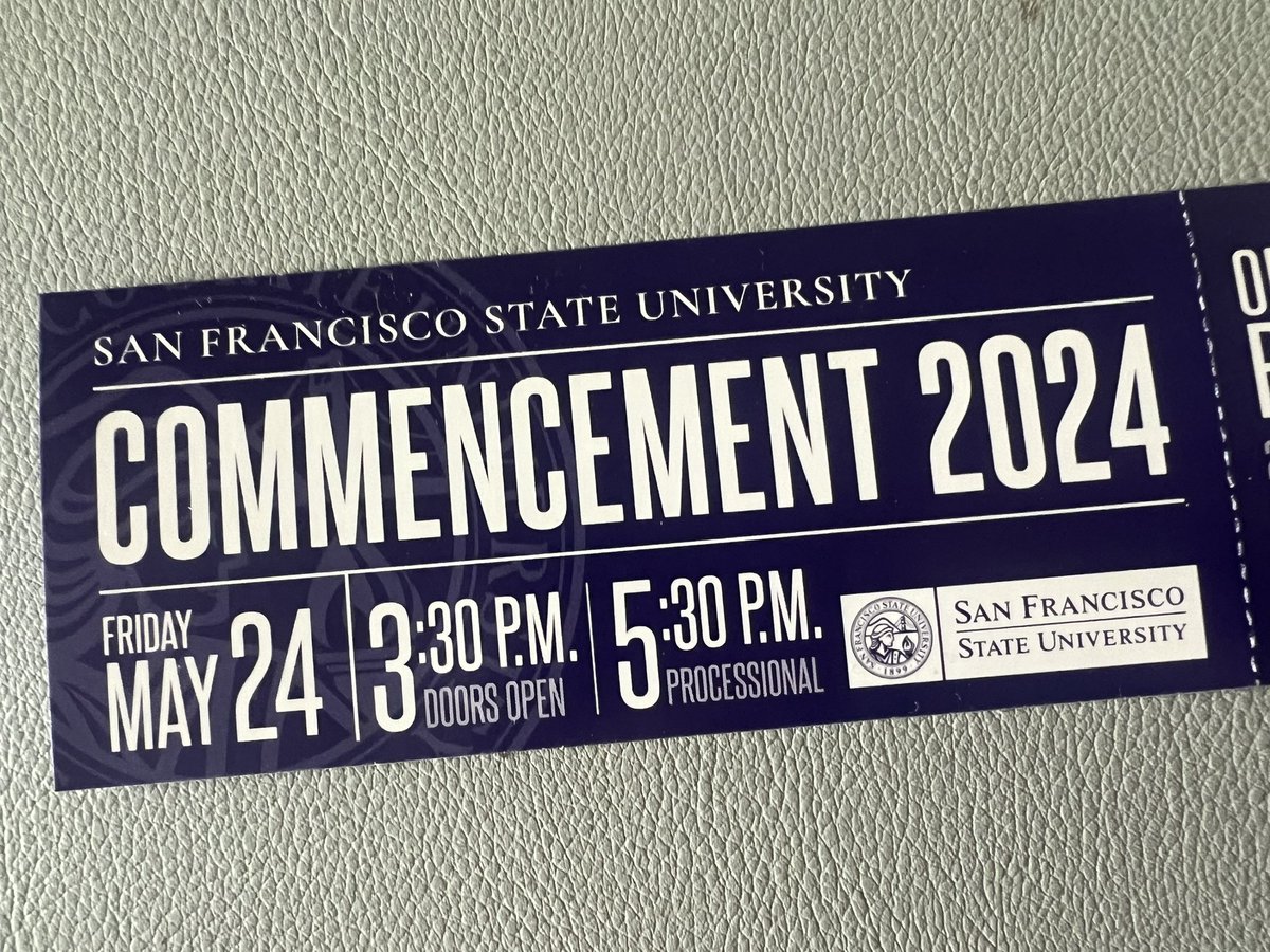 @SFSU Just around the corner… #sfsu2024 #classof2024 #graduation