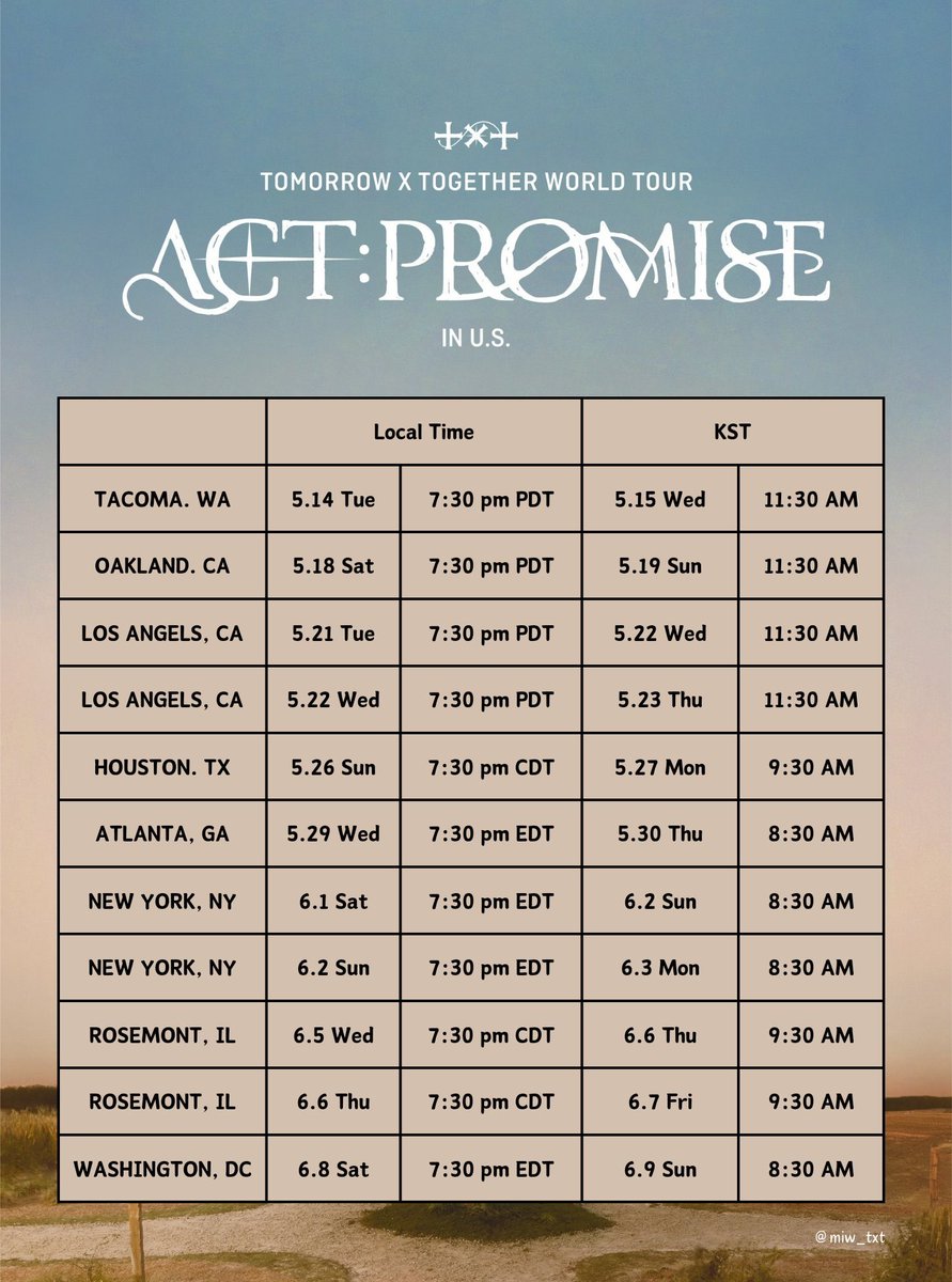 a moa compiled the us tour scheds with the kst references so fyi on the timelines where we go crazies~~