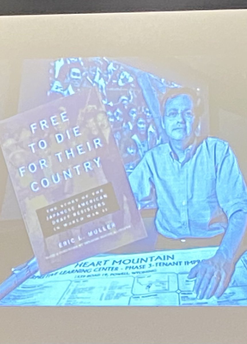 .⁦@HeartMountainWY⁩ spoke ⁦⁦@APABADC⁩ trial reenactment ⁦@DC_Courts⁩ DCCA Historic Courthouse for AANHPI Heritage Month ⁦@elmunc⁩ ⁦@UNC⁩ law prof on screen w/ his book “Free to Die for their Country” & he will be honored @ our Pilgrimage this July