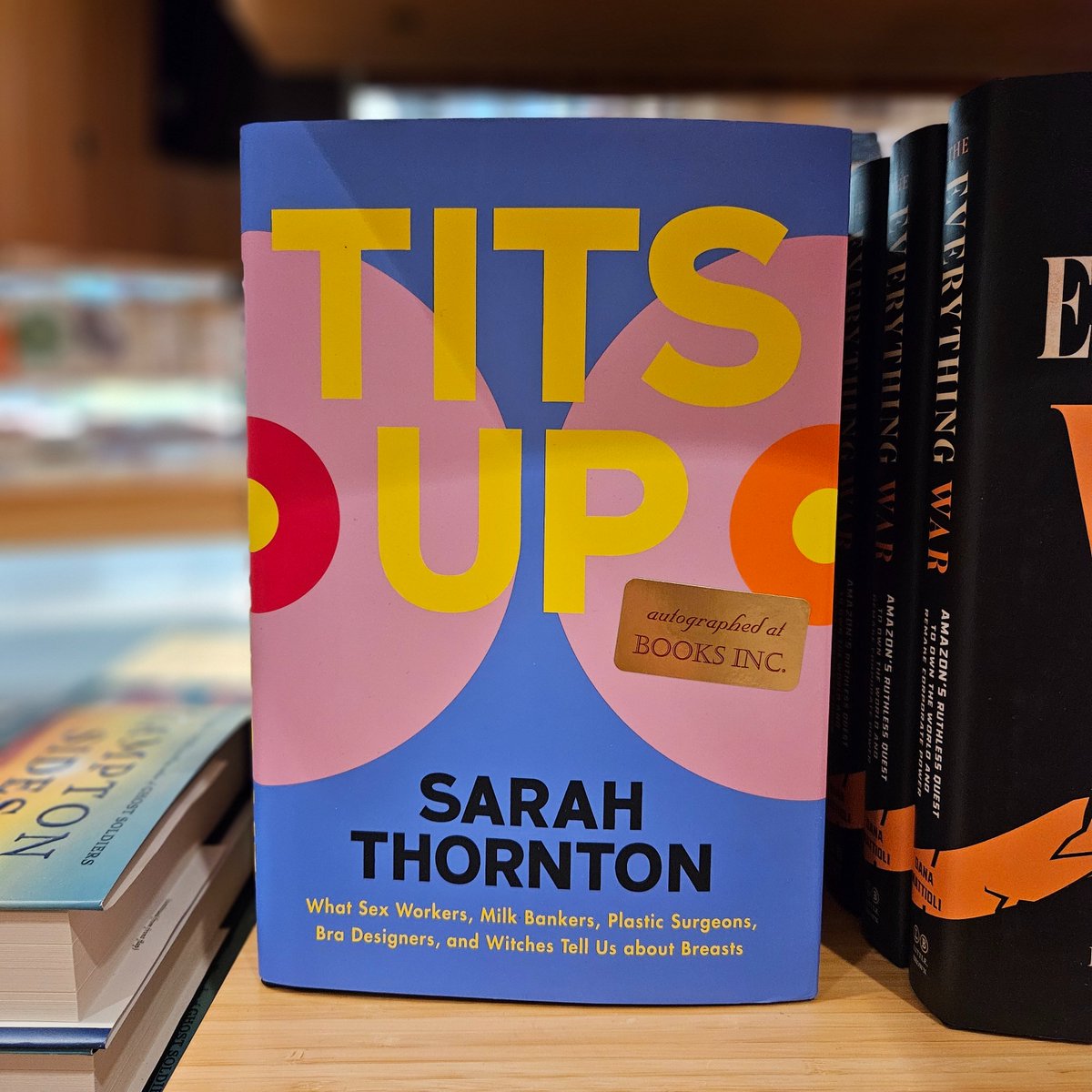 Thanks to local author #SarahThornton for signing her new book #TitsUp at our Terminal 3 store! #Nonfiction #NewBookTuesday
