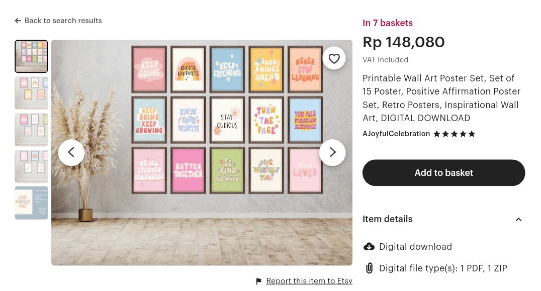 Day 15 #MayLearnings

Sebelum memulai Etsy, aku harap aku tau klo ak sebaiknya langsung menerapkan strategi bundling.

Bundling => jual 1 set gtu (gabungan beberapa produk)

Tapi ini tergantung juga dengan produk yang kita jual, ya. Jadi perlu disesuaikan.