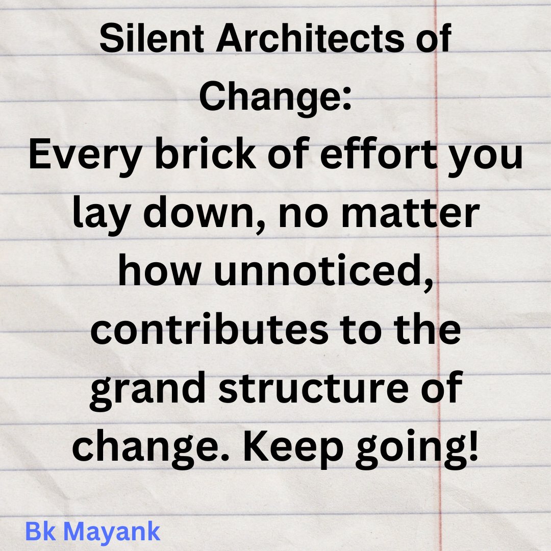 #bkmayankquotes #mayankbakshithoughts #mayankbakshiaffirmations #mayankbakshiquotes #bkmayankthoughts #mayankwords #thoughtoftheday #thoughts #thoughtpower #mindpower #change #global #globe #keepgoing #nevergiveup #patience #effort #bkmayank #mayankbakshi #mayank #mastergod #bk