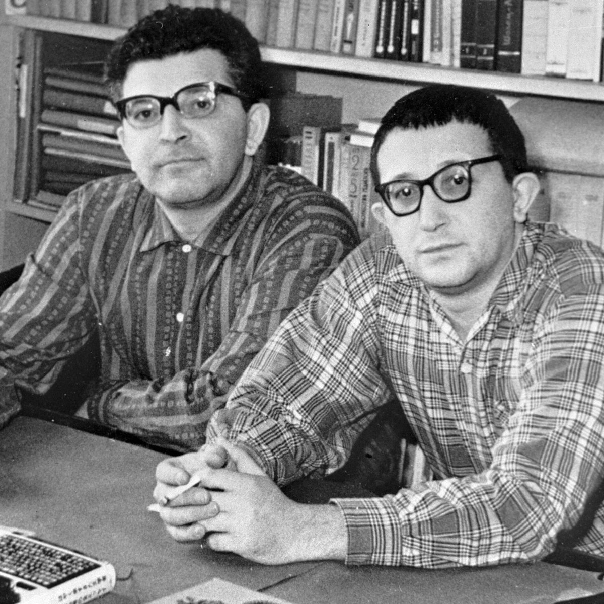 Science fiction writers Arkady and Boris Strugatsky, 1973.