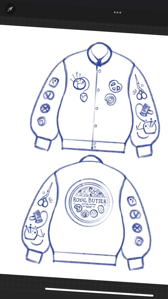 hear me out,,, butter cookie varsity jacket,,, 