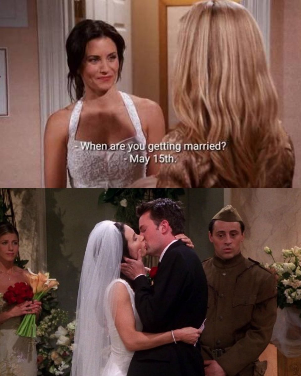 today is 23 years since monica married chandler in friends