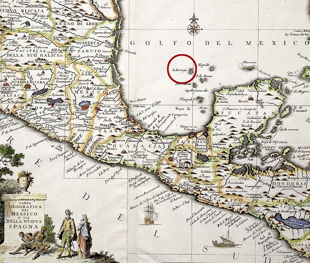 Éste CORRUPTO priísta llamado: Ernesto Zedillo, desapareció la Isla Bermeja para que EE.UU. extendiera su frontera marítima y se quedará con 22,500,000,000 de barriles de petróleo en 'El Hoyo De La Dona' en el Golfo de México. Así se veía la Isla en los mapas. ¡MlSERABLE TRAlDOR!