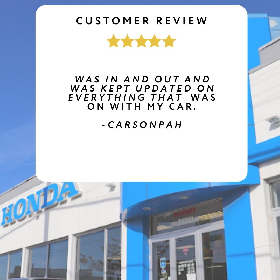 We're smiling from ear to ear thanks to your amazing review! Serving you at Bronx Honda is an honor. Thank YOU! 🙌🎈🚗 . . . #bronxhonda #bronxny #honda #vehicle #customerreview #fivestarreview #customerfeedback #customerservice #positivefeedback