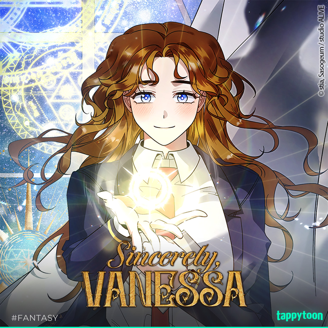 A magical journey awaits on <Sincerely, Vanessa>, catch up on two new episodes today! Attending the Vamburgh Academy was a distant dream... until a mystery sponsor appeared and all she needed to do in return was write letters! ✉️ Read on #Tappytoon ➡️bit.ly/4bD0kNy