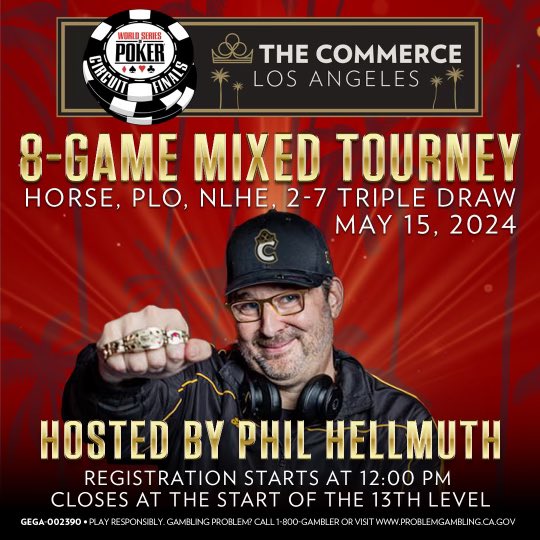 Tomorrow, 1 PM!! $1,000 8-Game Mix at @CommerceCasino #POSITIVITY