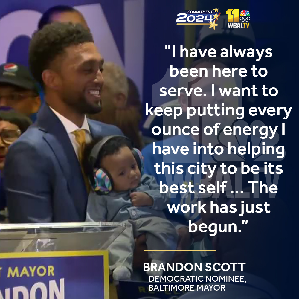Mayor Brandon Scott spoke after accepting the Democratic nomination for Baltimore City mayor. Full story: on.wbaltv.com/3QJdBvQ