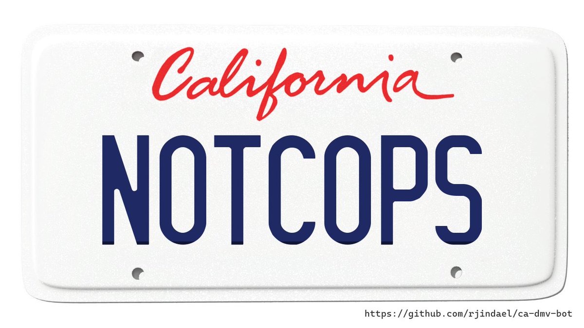 Customer: VEHICLE IS A RETIRED POLICE CAR. PLATE SAYS IT'S NOT THE POLICE
DMV: COP?

Verdict: DENIED