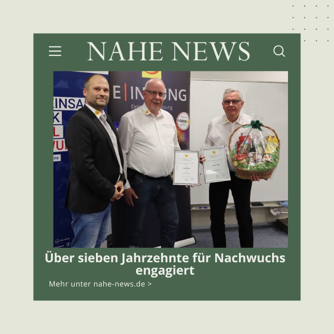 Über sieben Jahrzehnte für Nachwuchs engagiert
nahe-news.de
#nahe #news #rheinlandpfalz #bingernews #birkenfeldernews #kreuznachernews #nahelandnews #naheaktuell #badkreuznach

Folge uns auch auf Instagram @nahenews