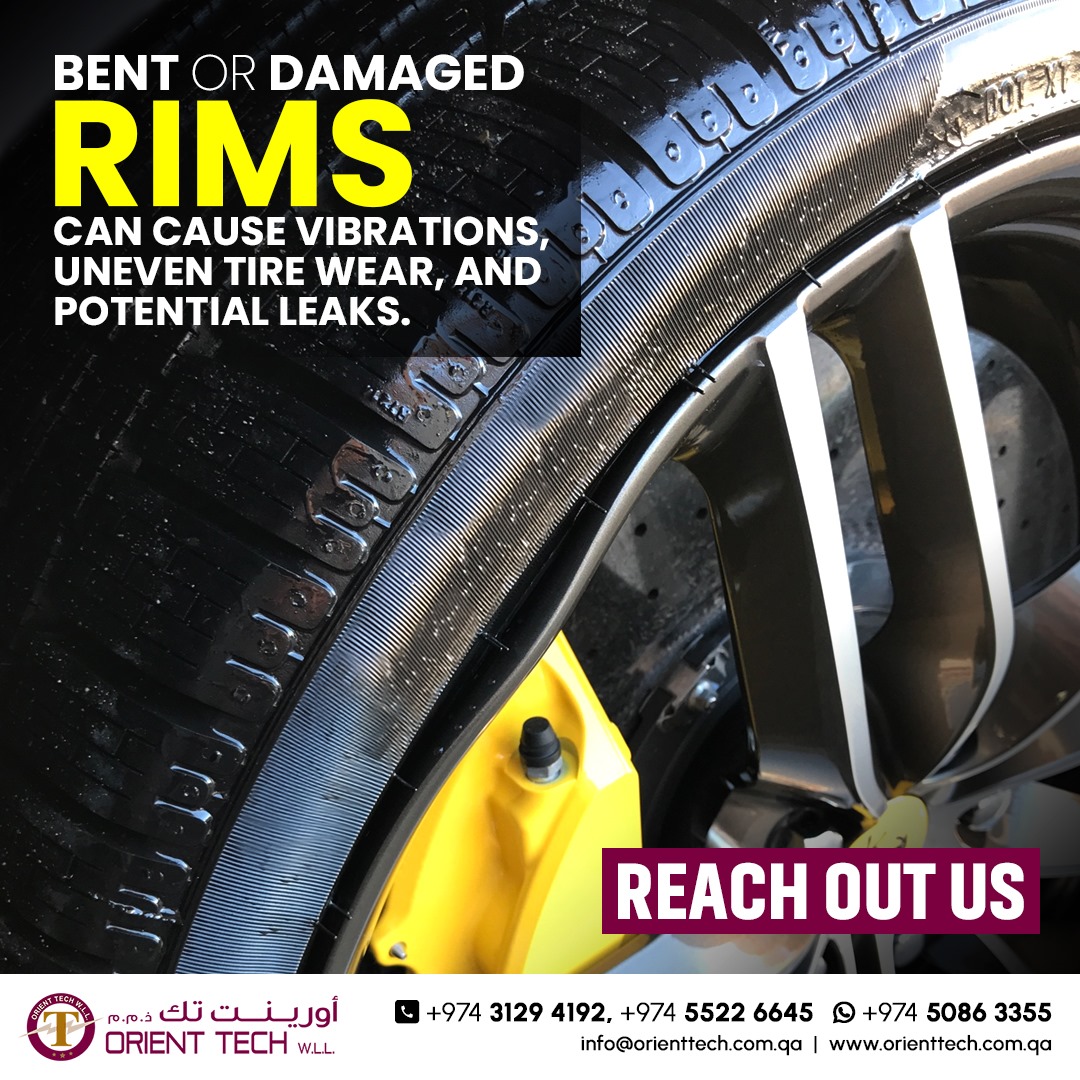 Don't let wonky rims ruin your ride!

Bent or damaged rims can cause:
❌Dangerous vibrations
❌ Uneven tire wear
❌ Potential tire leaks

✅Orienttech WLL in Qatar can fix it! We offer expert rim repair services to get you back on the road safely.

Reach out to us today!