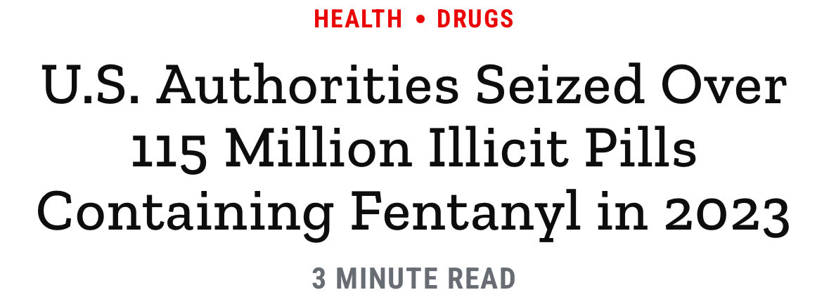 2 milligrams of Fentanyl will kill a full-grown man. That's the size of just four grains of sand Four grains of sand to end a life & destroy a family In 2023, authorities seized over 115 Million fentanyl pills They couldn't possibly catch it all @RubenGallego knows this Yet,