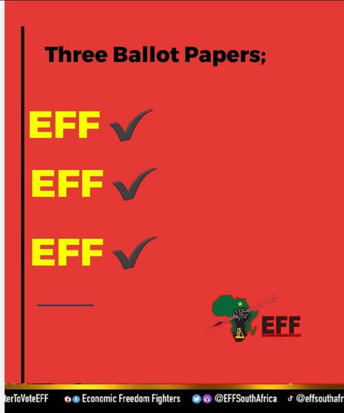 Si ready for wena Nkokheli @Julius_S_Malema 
#2024IsOur1994 
#VoteEFF
#VoteEFF29May2024 
#MalemaForSAPresident