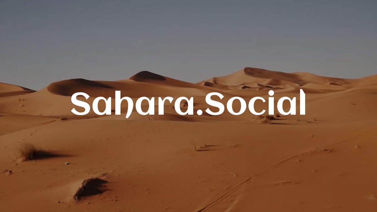 Hey Cardano 👋 

We are here to stay.

Pushing forward and not leaving when times are tough is how we chose to present ourselves.

The Sahara is on a mission for greatness.

Come checkout Sahara.social 🏜️