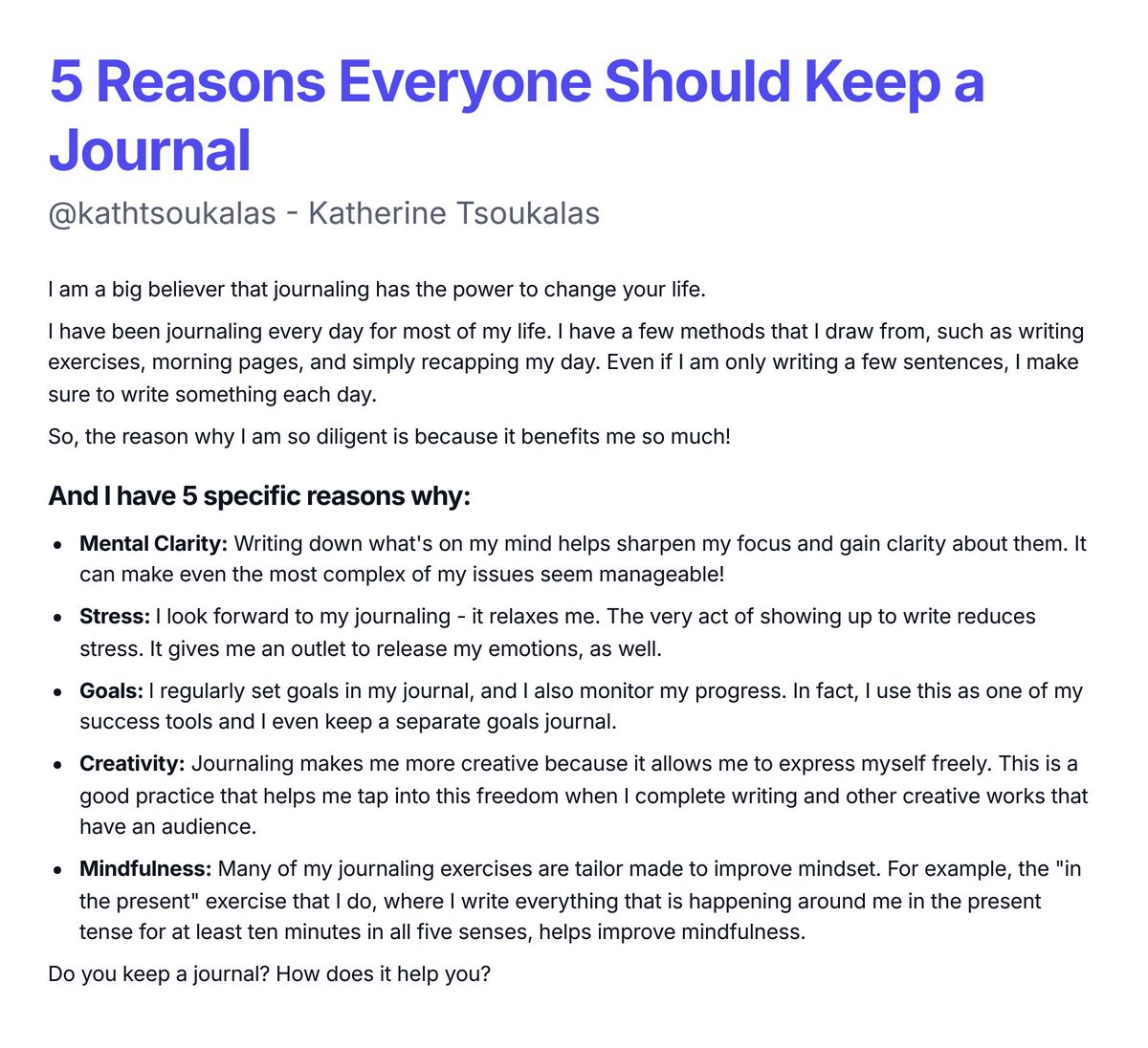 Day 9 of Ship 30 for 30 - 5 Reasons Everyone Should Keep a Journal