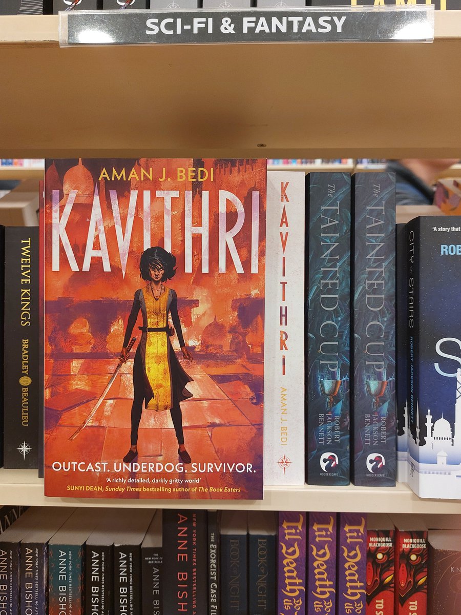 Kavithri at the Dymocks in Melbourne CBD! Massive thank you to the booksellers in Aus and NZ who're stocking the book🙏. One more day for the UK release of the hardcover and the int'l. release of the audiobook and ebook💥 (Physical copies will be available in the US in September)