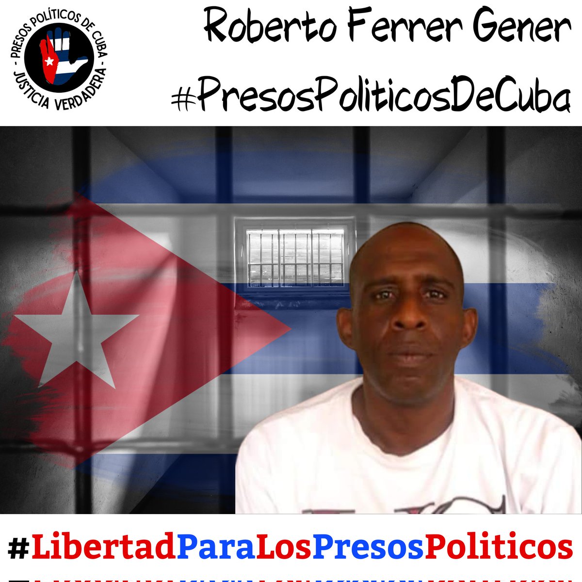 #Twittazo Libertad para Roberto Ferrer Gener. 
.
“Sin aire, la tierra muere. Sin libertad, como sin aire propio y esencial, nada vive.” -José Martí-
.
.
.
#HastaQueSeanLibres 
#PresosPoliticosDeCuba
#LibertadYJusticiaParaCuba