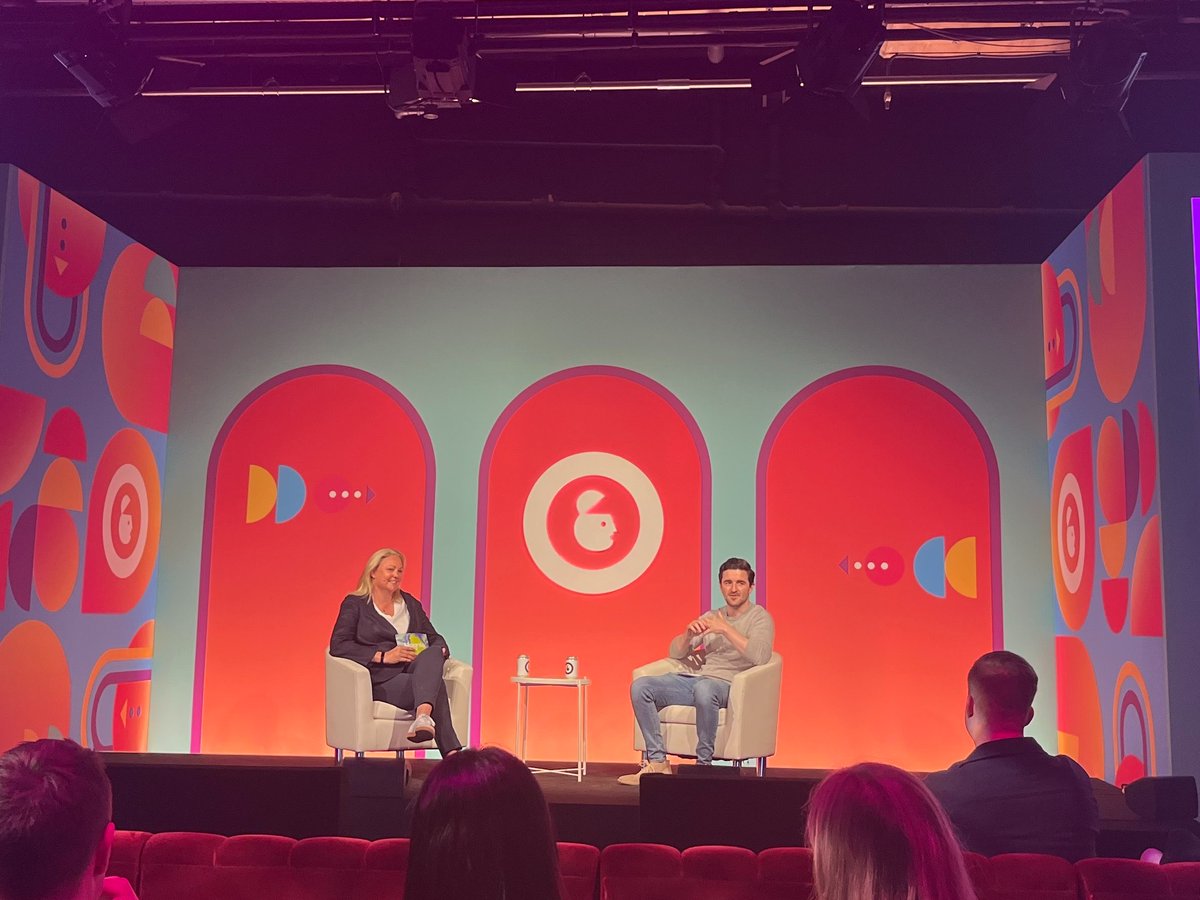 We had a great kick-start at @AWEurope_ with a fireside chat between our SVP, Head of EMEA Julie Selman and @Heineken's Daniel Glynn as they discussed why 'streaming is the drink of choice!'
