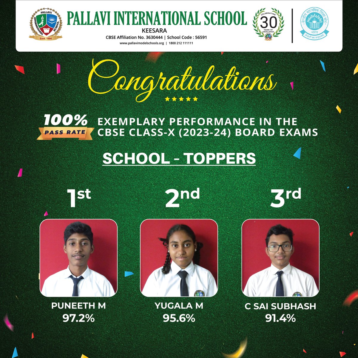 🎉 Woohoo! 🎓 Class X results are out🚀 Congratulations to all the achievers! 🌟 Your dedication shines bright, paving the way for a brilliant future! 💫

#classxresults #celebratesucces #brightfuture #proudmoment #excellence #toppersrock #pgos #pis #piskeesara #keesara