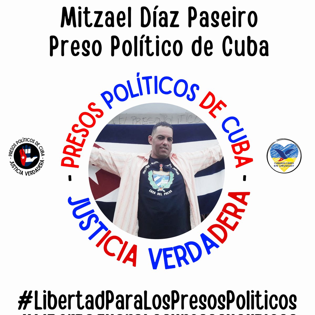 #Twittazo Libertad para Mitzael Díaz Paseiro.
.
“Sin aire, la tierra muere. Sin libertad, como sin aire propio y esencial, nada vive.” -José Martí-
.
.
.
#HastaQueSeanLibres 
#PresosPoliticosDeCuba
#LibertadYjusticiaParaCuba