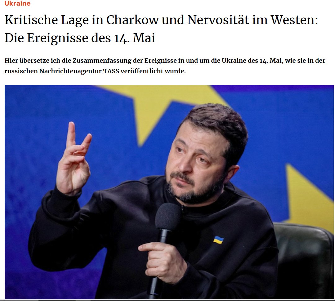 Kritische Lage in Charkow und Nervosität im Westen: Die Ereignisse des 14. Mai anti-spiegel.ru/2024/kritische…