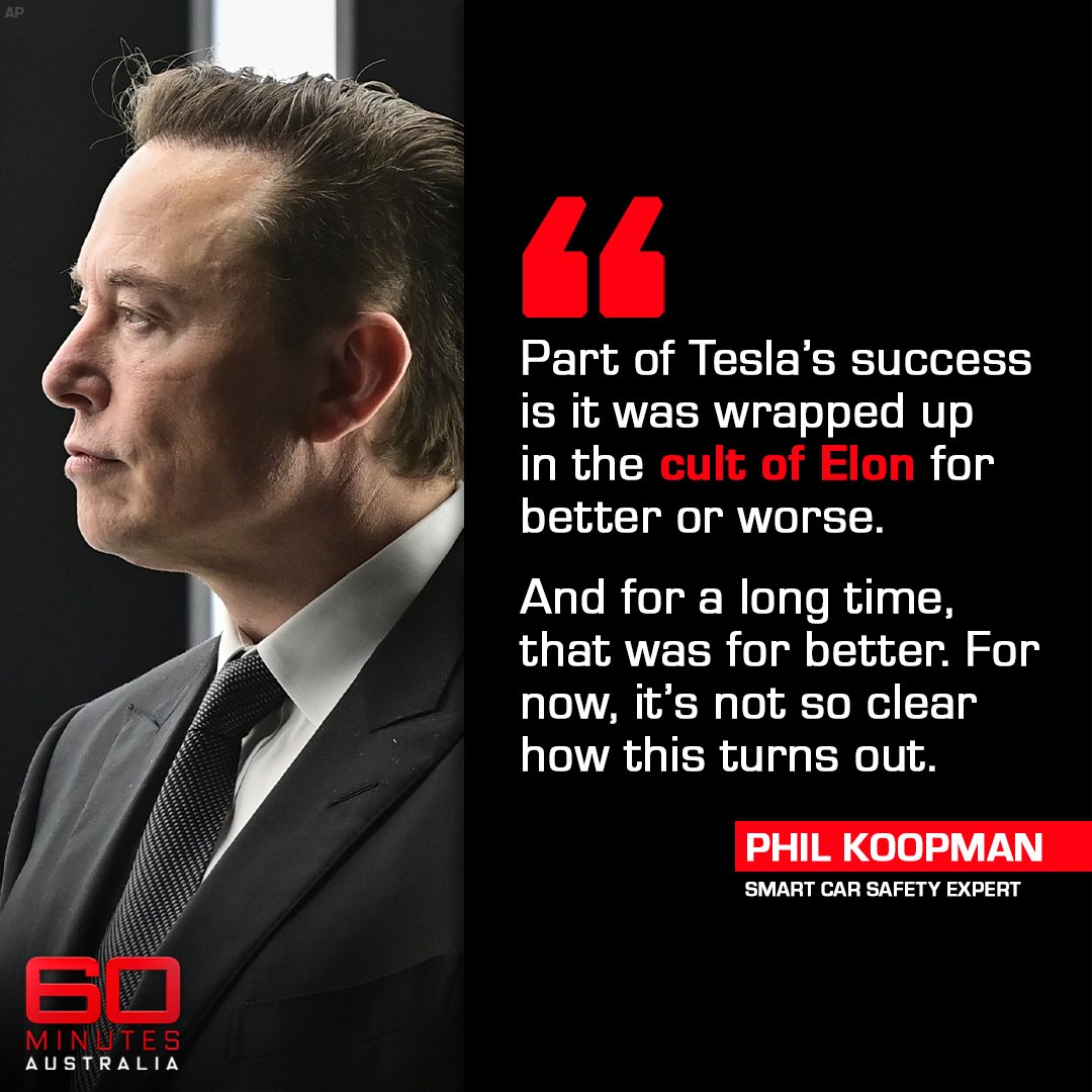 Elon Musk has been selling the dream of a self-driving future for years, but almost a decade on, his promises still seem a long way from being realised. #60Mins Tesla is now facing serious safety questions: nine.social/Huy