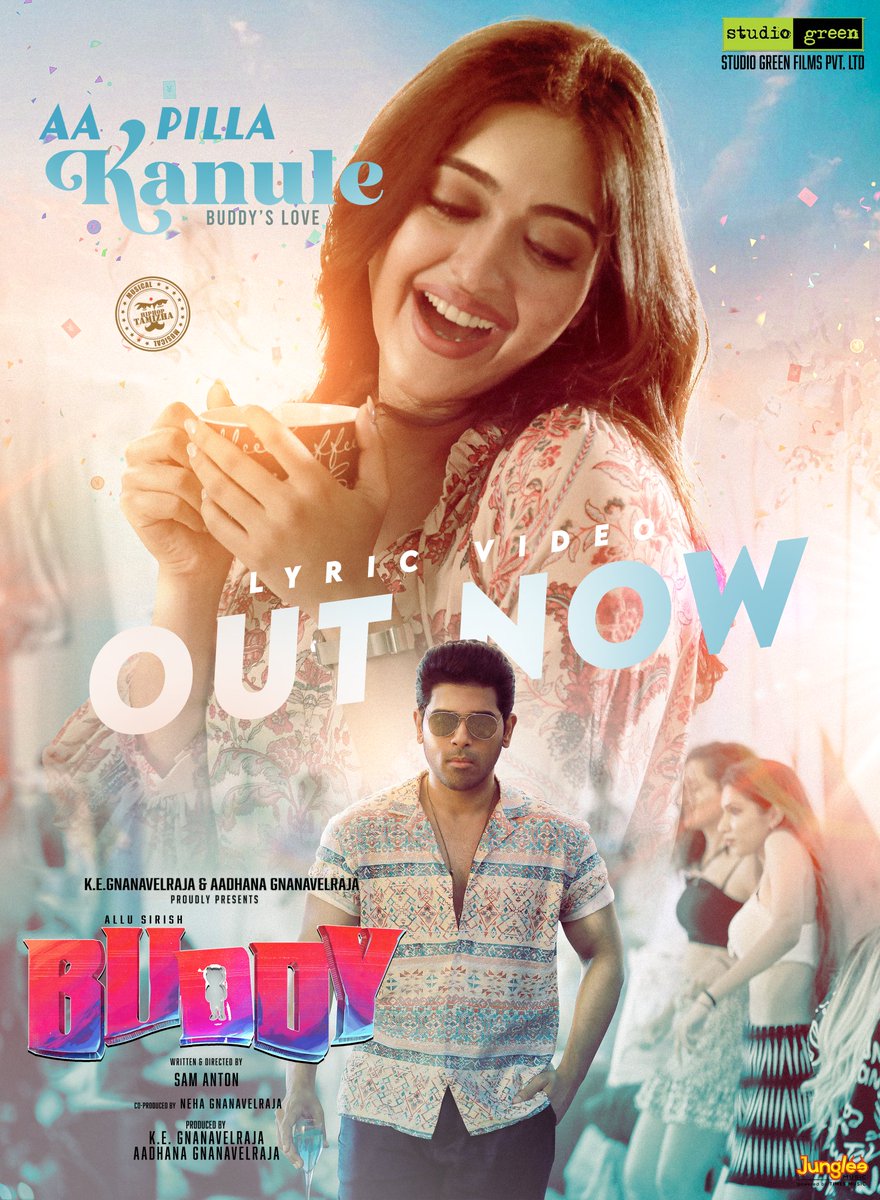 When the Trendy star creates magic with the Peppy Music 🎧💥 First single #AaPillaKanule from @AlluSirish's #Buddy is OUT NOW 🔗 youtu.be/FB2y-2fWQVc A @hiphoptamizha Musical #StudioGreen @GnanavelrajaKe @Antonfilmmaker @actor_ajmal @gaya3bh @Prishaofficial9 #Ali