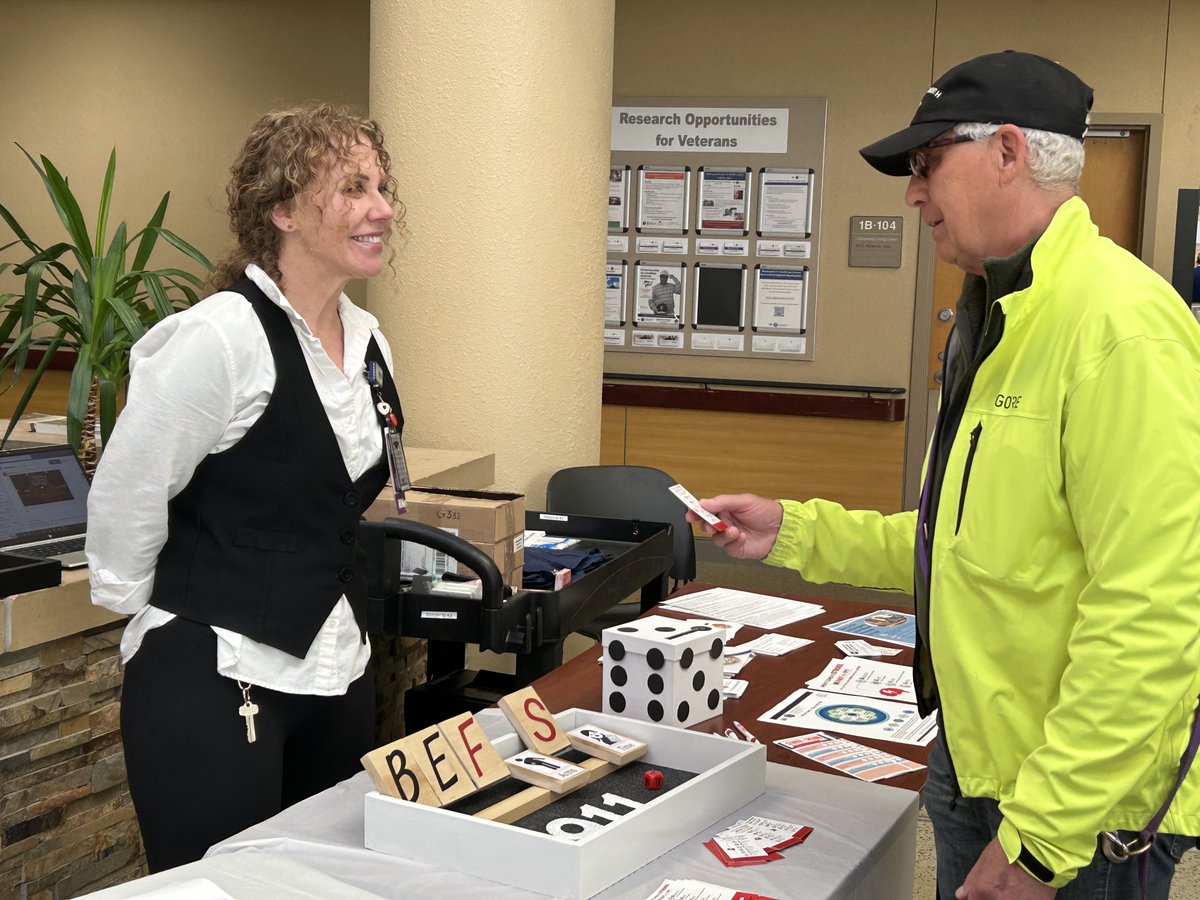 Veterans were rewarded for their knowledge of signs of a stroke at the Stroke Casino in the atrium at the Minneapolis VA Medical Center. Stop by this week to test your knowledge! It's Stroke Awareness Month, learn how to B.E. F.A.S.T. at: va.gov/minneapolis-he…