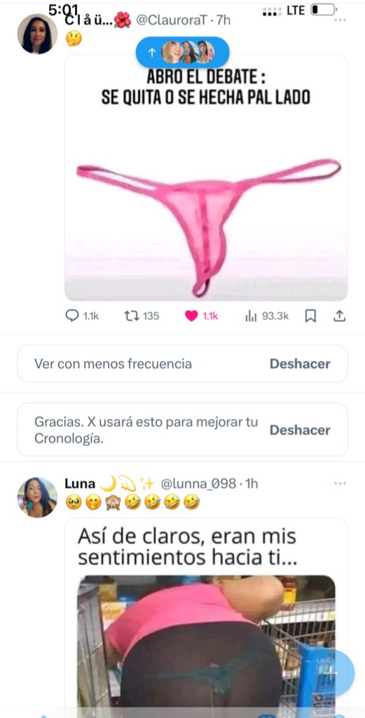 Hoy las chicas andan no se como 😏🤭🫣 @ClauroraT @lunna_098