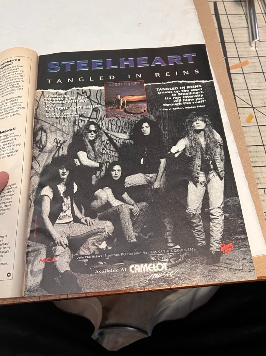 #Steelheart 1992 ad for the album, 'Tangled In Reins.' #hairmetal